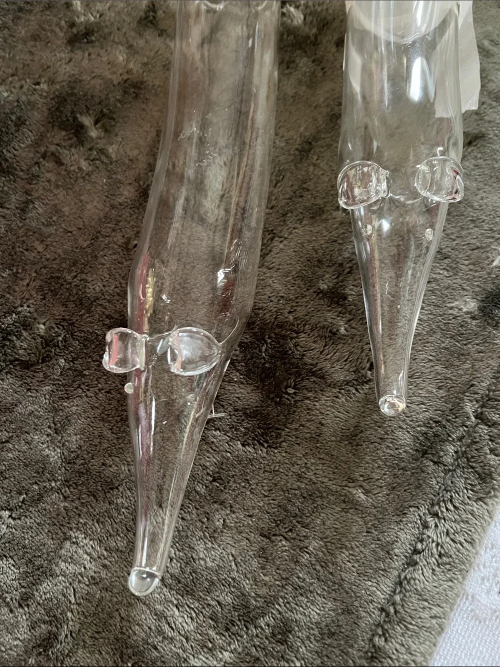 Hand Blown Glass Dachshund Oil & Vinegar Cruet Set | Wiener Dog Kitchen Decor